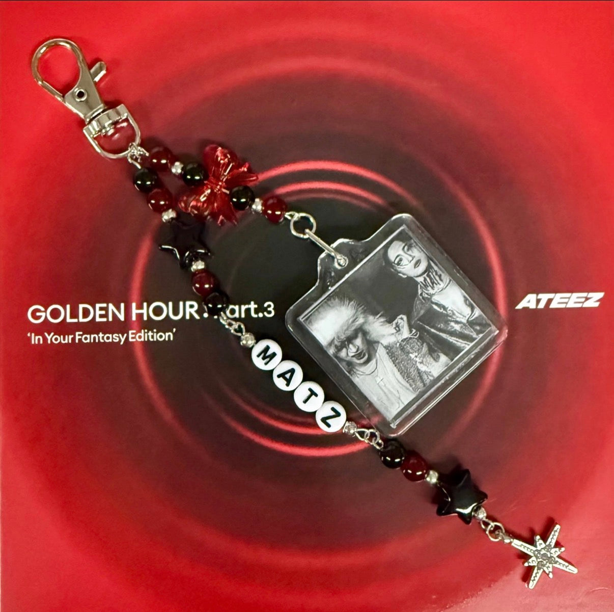 ATEEZ inspired photo keychain