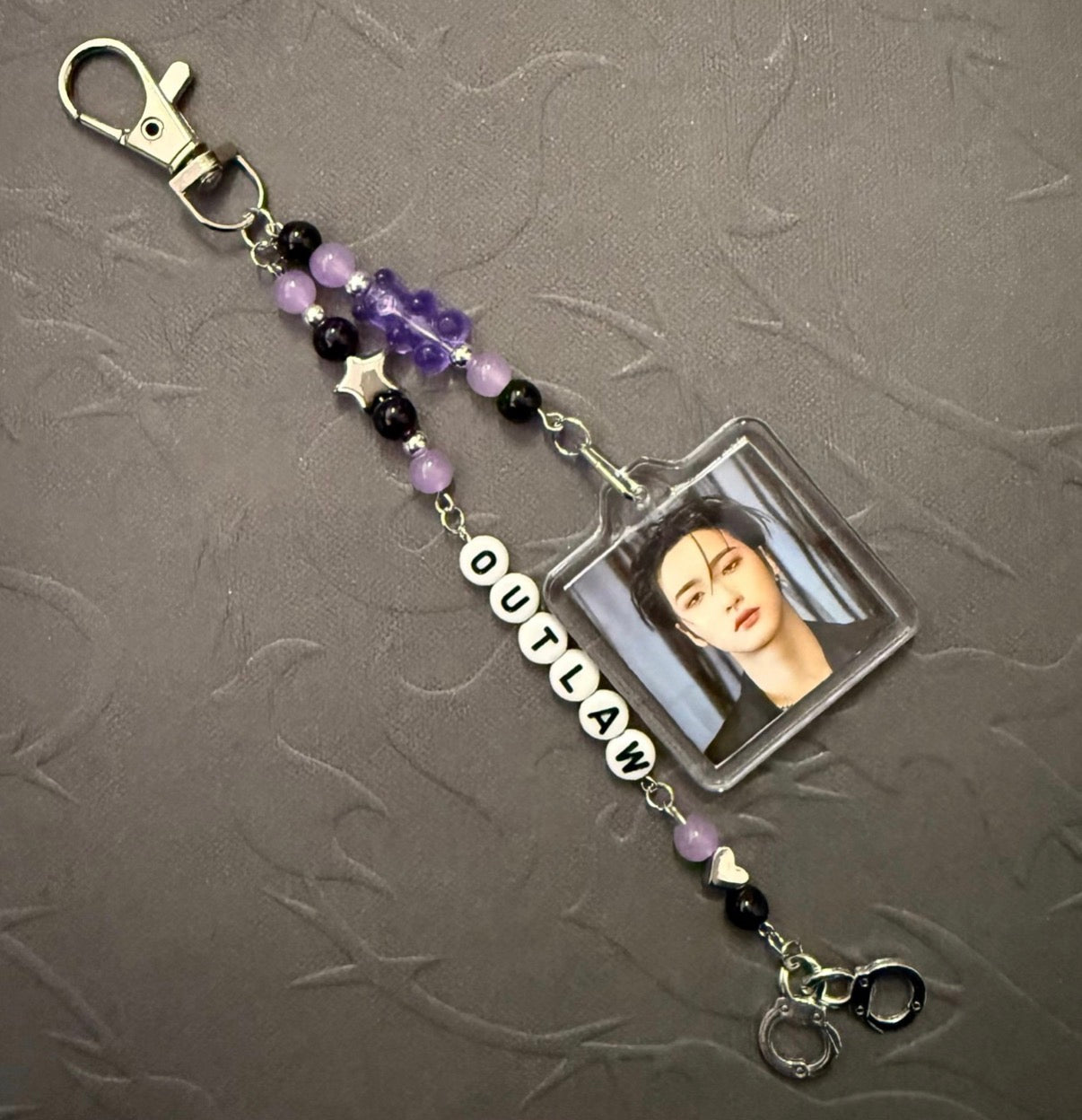 ATEEZ OUTLAW inspired photo keychain