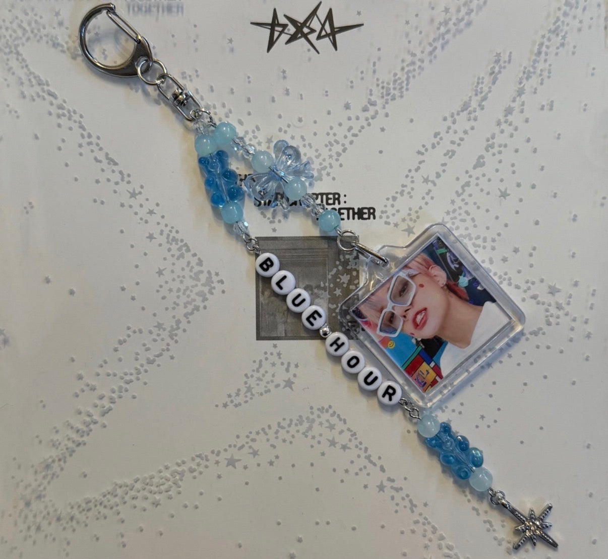 Kpop boyband inspired photo keychain