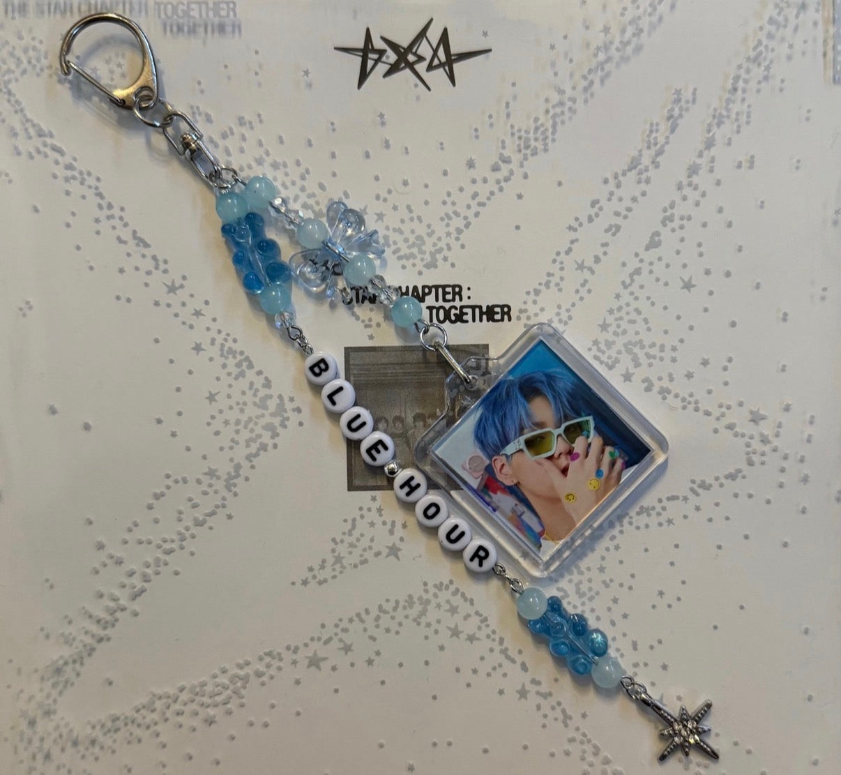 Kpop boyband inspired photo keychain
