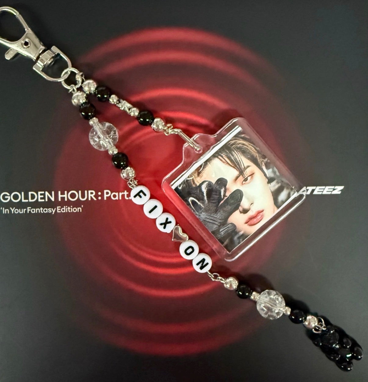 ATEEZ inspired photo keychain