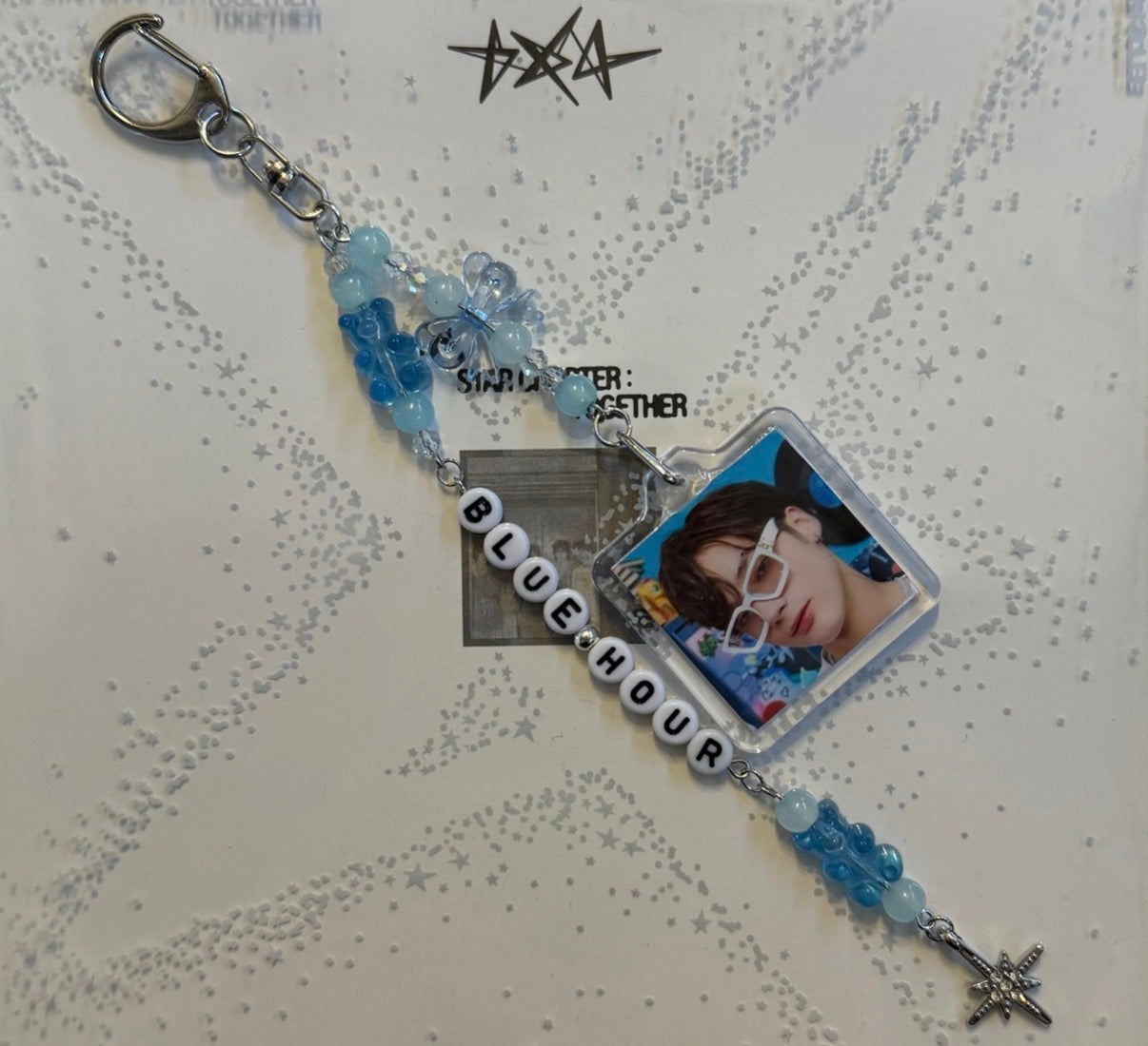 Kpop boyband inspired photo keychain