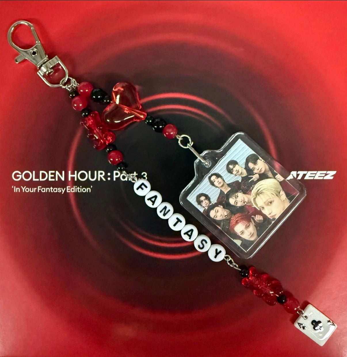 ATEEZ inspired photo keychain