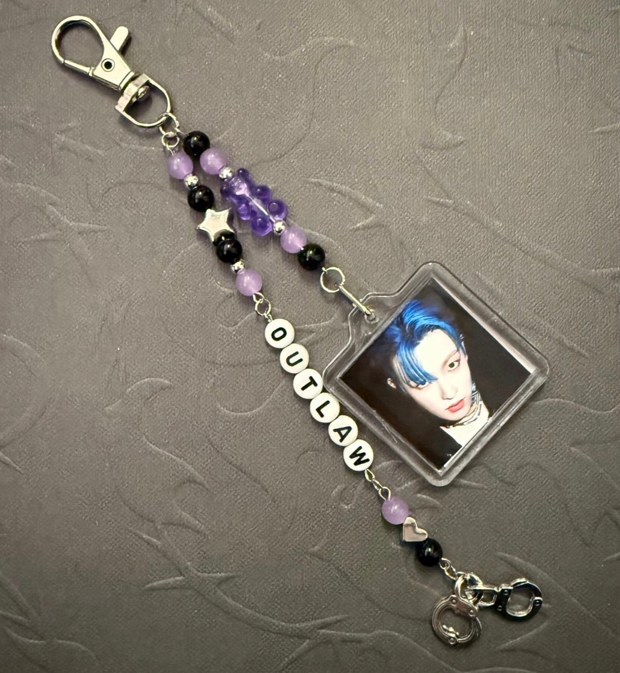 ATEEZ OUTLAW inspired photo keychain