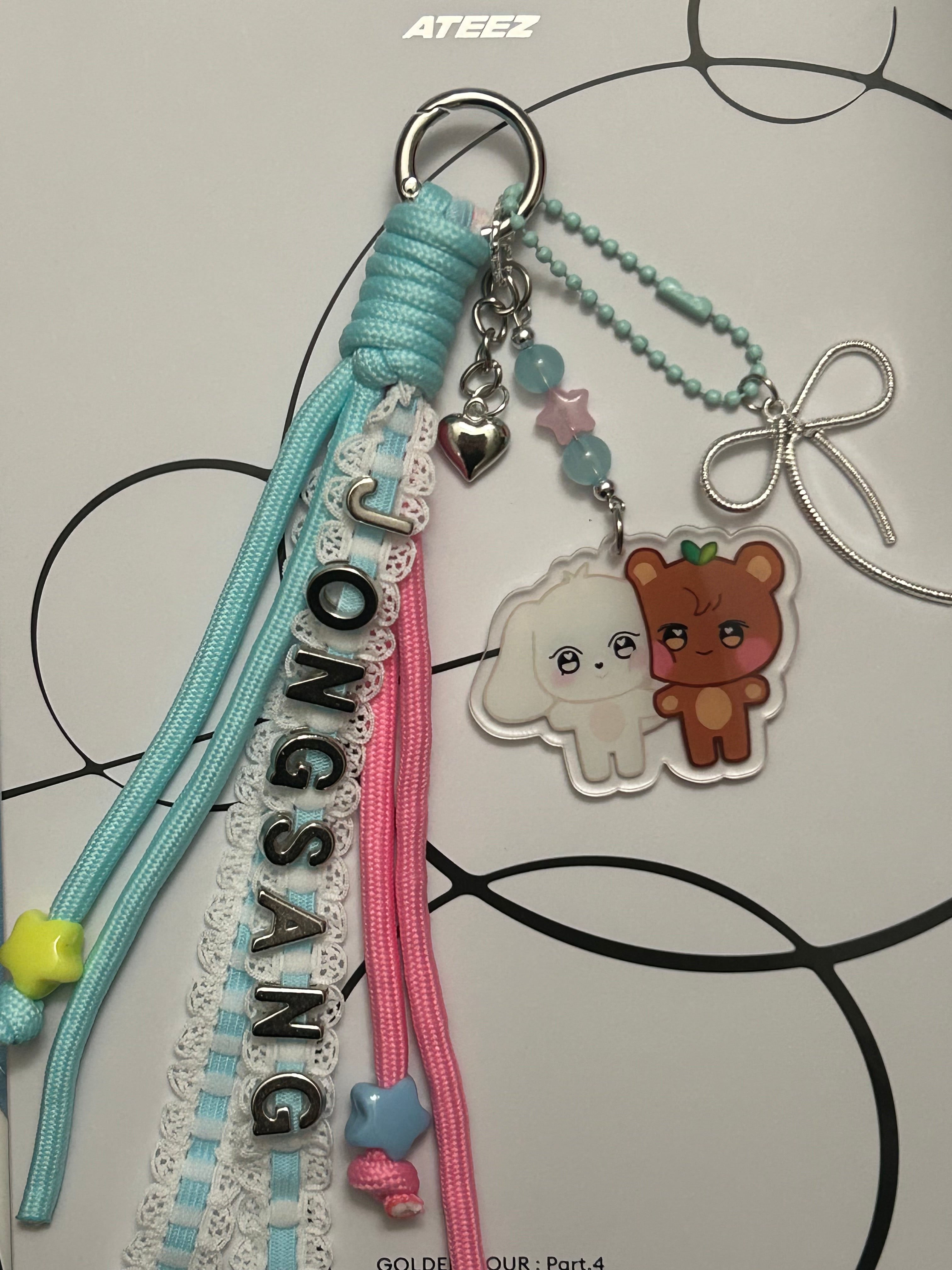 ATEEZ ANITEEZ duo inspired bag charm