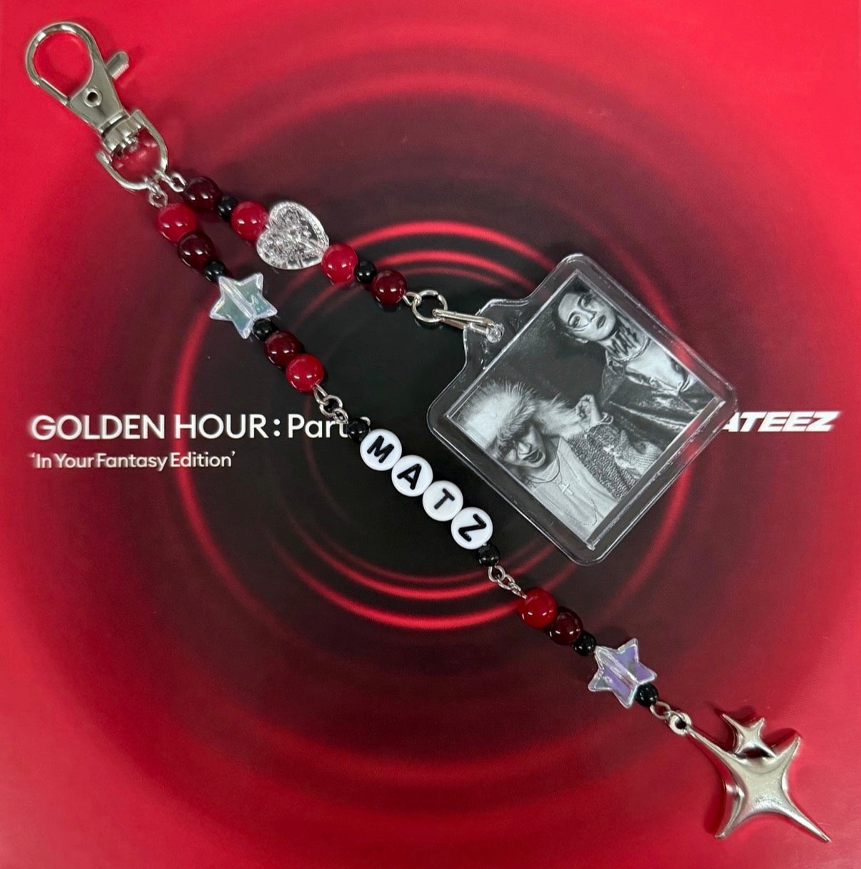 ATEEZ inspired photo keychain