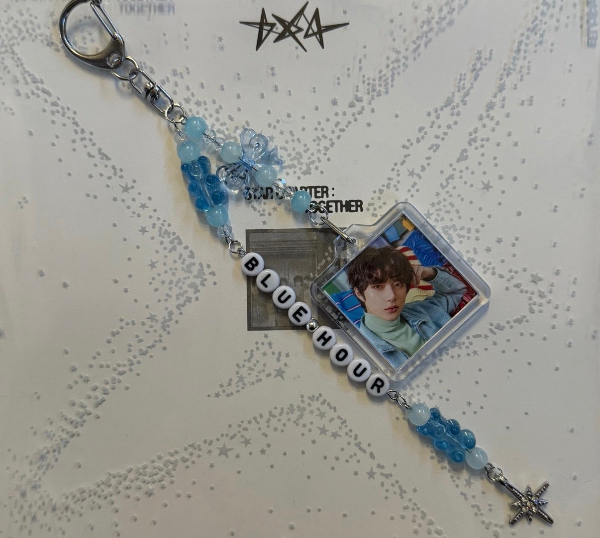 Kpop boyband inspired photo keychain