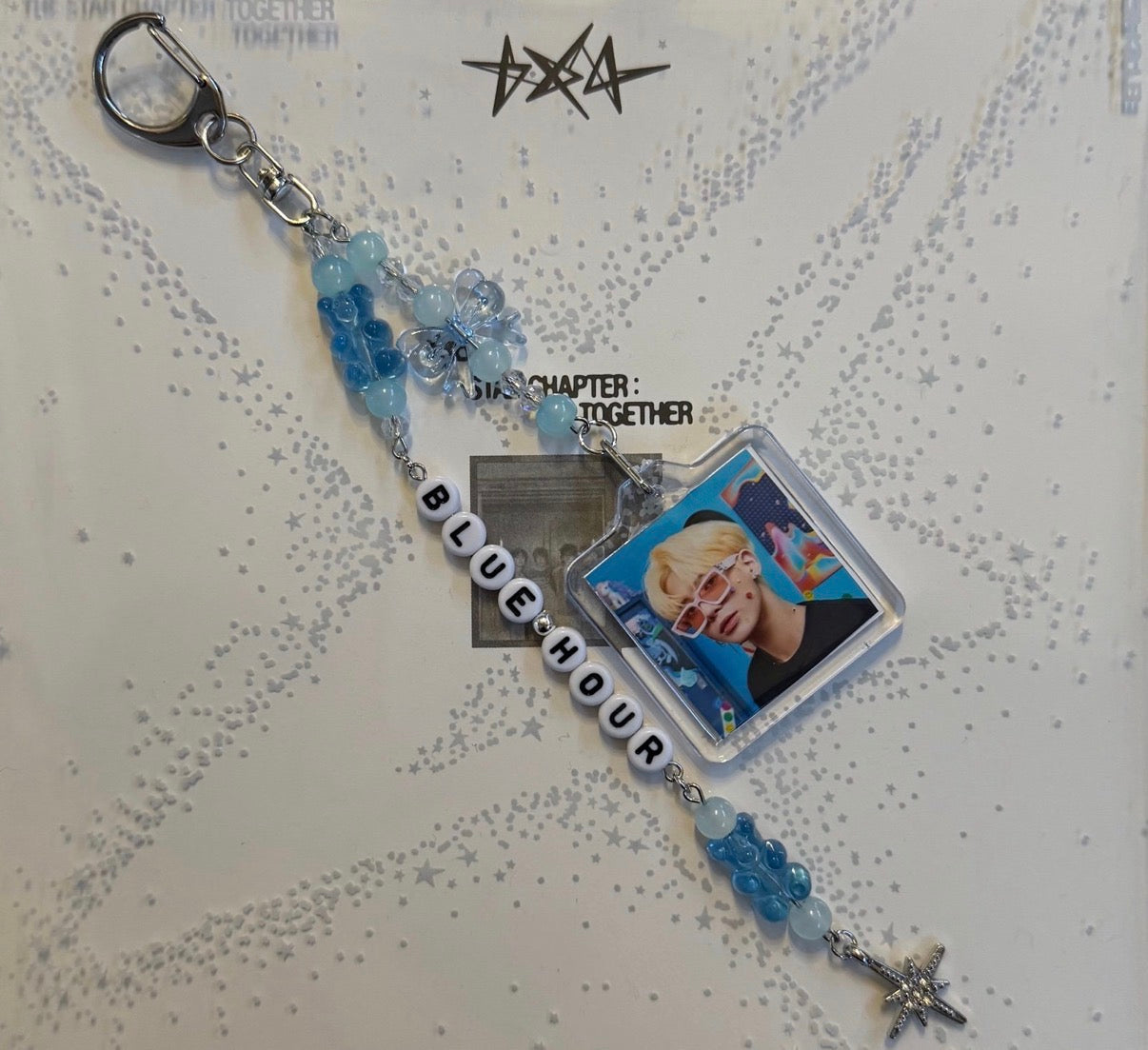 Kpop boyband inspired photo keychain